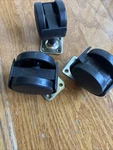 Set Of 3 Swivel Twin Wheel Caster Furniture Chair Rollers W/ Mounting Plates 2. Fixed Price $7.19.