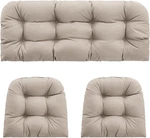 Taupe Outdoor Wicker Chair Cushions Set 3 Pieces, Waterproof & Fade-resistant. Fixed Price $133.99.
