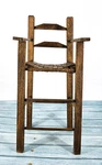 1980S Handmade Southern American Primitive Tall Dolls Ladderback Wood Chair 16". Fixed Price $22.49.