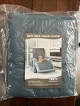 Waterproof Recliner Chair Quilted Pet Protector Slipcover Blue Gray Wash. Fixed Price $18.99.