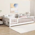 Twin Size Floor Platform Bed With Built-in Book Rack,grey(old SKU:W504P143306). Fixed Price $262.00.