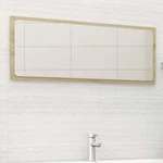 Vidaxl Bathroom Mirror Sonoma Oak 39.4"X0.6"X14.6" Engineered Wood. Fixed Price $94.69.