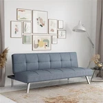 Serta Carson Convertible Sofa In Light Gray Fabric Upholstery. Fixed Price $217.02.