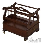 66335EC: Hickory Chair Co Winterthur Mahogany Canterbury Magazine Rack. Fixed Price $695.00.