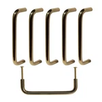 6 Cabinet Pulls Bright Solid Brass Plain Handle Renovators Supply. Fixed Price $87.99.