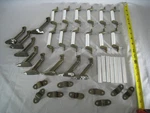 Vintage Kbc N1609 Brass Porcelain Drawer Pull Handles Mounting Brackets Lot Set. Fixed Price $37.04.