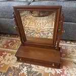 Vtg. Ethan Allen Baumritter Cheval Dresser Top Vanity Shaving Mirror W/drawer. Fixed Price $100.00.
