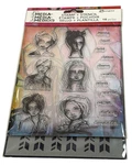 Ranger Dina Wakley Media Gal Quotes Clear Stamp Set And Stencil Women. Fixed Price $18.98.