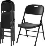 2-PACK Heavy Duty Plastic Folding Chair, 450 Lbs Capacity Foldable Chairs. Fixed Price $39.99.
