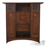 72349: Stickley Mission Oak Harvey Ellis Inlaid Fall Front Bookcase. Fixed Price $5195.00.