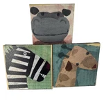 Lot Of 3 Oopsy Daisy Zoo Animals By Maria Carluccio Canvas Art Wall Hangings. Fixed Price $56.00.