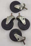 Set Of 4 Faultless Made Usa Industrial Heavy Duty Bottom Caster Wheels. Fixed Price $15.99.