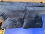 Sofamania Amanda U Shape Velvet Sectional - Navy. Fixed Price $500.00.