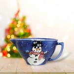 Blue Ceramic Mixing Bowl Debra Kelly Snowman Collection Renovators Supply. Fixed Price $71.99.