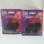 Ace Plastic Leg Tips Black 7/8" Pcs. #56925 9114 Packs. Fixed Price $9.75.