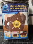 Ez Asotv Stretch Seat Set Of 4 Brown Fabric Cushion Slipcovers. Fixed Price $6.99.