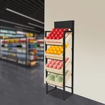 4 Wood Basket Retail Rack Snack Market/store Stand Display Shelf Fruit Vegetable. Fixed Price $186.20.