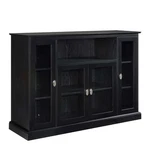 Summit Highboy Tv Stand With Storage Cabinets Shelves Black Wood Finish. Fixed Price $411.56.