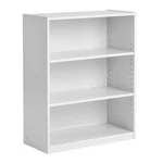 White 3-SHELF Bookcase Adjustable Open Storage Home Office Living Room. Fixed Price $49.99.