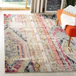 Safavieh Classic Texture Light Grey / Multi Vintage Area Rug MNC222G. Fixed Price $119.00.