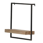 Iron/wood Wall Shelf, Hanging Decor Accent 17" High Wooden Floating Shelves. Fixed Price $69.75.