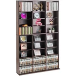 Uimoso Media Storage Cabinet 9 Layers Adjustable Dvd Shelves 756 Cds Espresso. Fixed Price $95.99.