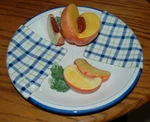 Ganz Bella Casa Peach Ceramic Wall Hanging Plate Kitchen Country Decor. Fixed Price $19.99.