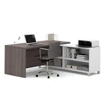Bestar Pro-linea L-desk White And Bark Grey. Fixed Price $1661.99.