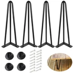 "14"" Hairpin Table Legs 1/2"" 3-ROD Black Metal Diy Furniture Feet Set Of. Fixed Price $41.15.