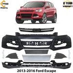 Front Bumper Cover Prime Plastic & Grille Assembly Kit 2013-2016 Ford Escape. Fixed Price $368.74.