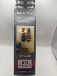 Atlantic Media Stix For Dvds, Cds Storage Wall Mount 4 Pack Sealed New. Fixed Price $23.74.