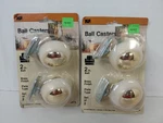 4 Vintage Kf 2 Plate Ball Casters Brass Finish New Old Stock. Fixed Price $19.49.