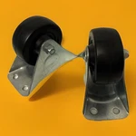 2SHEPHERD Hardware In. Duty Rubber Rigid Plate Caster 9483. Fixed Price $15.95.