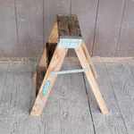 2 Ft Wooden Werner Step Ladder Rustic Folding Stool Home Decor Utility Diy. Fixed Price $55.00.