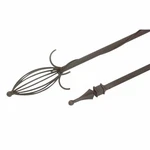 Curtain Rods Black Wrought Iron Adjusts 28" - 48" Renovators Supply. Fixed Price $144.99.