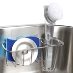 3-IN-1 Sponge For Kitchen Sink With Dish Brush Holder, Stainless Steel.... Fixed Price $14.46.