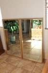 Pair Of Henredon Scene Two Beveled Wall Mirror Solid Wood With Ebony Inlays. Fixed Price $2000.00.