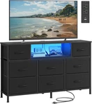 Dresser Bedroom W/ Outlets & Led Lights Stand Up To 55 Inchs 8 Drawers. Fixed Price $94.47.