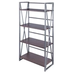 Winsome Wood Isa 4-TIER Shelf, Graphite & Walnut Finish. Fixed Price $60.47.