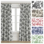 Toile Curtains French Colonial Drapery Panels Window Treatments Home Decor. Fixed Price $27.00.