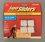 Waxman Super Sliders Self-stick, Square Heavy Furniture Carpet (4 Pack). Fixed Price $8.50.