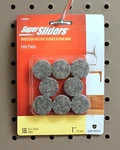 Super Sliders " Self Stick Furniture Protective Felt Pads 16 In Pack New!. Fixed Price $6.99.