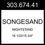 Ikea Songesand Nightstand White 16 1/2X15 3/4" 303.674.41. Fixed Price $209.99.