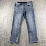 Genes Shop Bowery Jeans Mens 34X30 Blue Slim Fit Light Wash Stretch Denim Pants. Fixed Price $29.99.