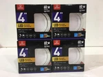 4PK Globe Electric Slimline Swivel 4IN. White Finish Integrated Led Recessed Kit. Fixed Price $49.49.