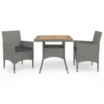 Patio Dining Set Outdoor Table Chair Poly Rattan And Glass Vidaxl. Fixed Price $346.99.