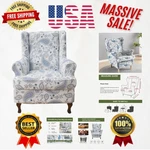 Washable 2-PIECE Wingback Chair Floral Print Slipcovers For Cozy Homes. Fixed Price $44.79.