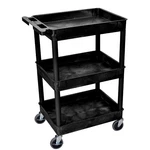 Luxor STC111B 24 In 18 3TIER Black Utility Cart. Fixed Price $171.86.