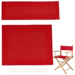 1 Set Chair Canvas, Red Casual Directors Cover Kit Seat And Back. Fixed Price $19.95.