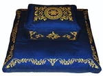 Meditation Cushion Rectangular Zafu High Pillow & Zabuton Floor Mat Set Symbols. Fixed Price $359.00.